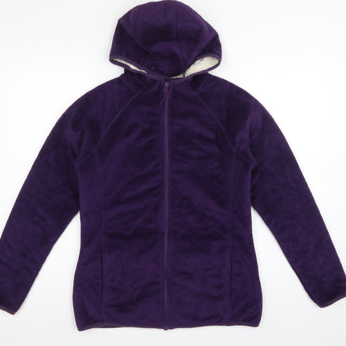 Peter Storm Women’s Purple Size 12 Hooded Full Zip Fleece Jacket