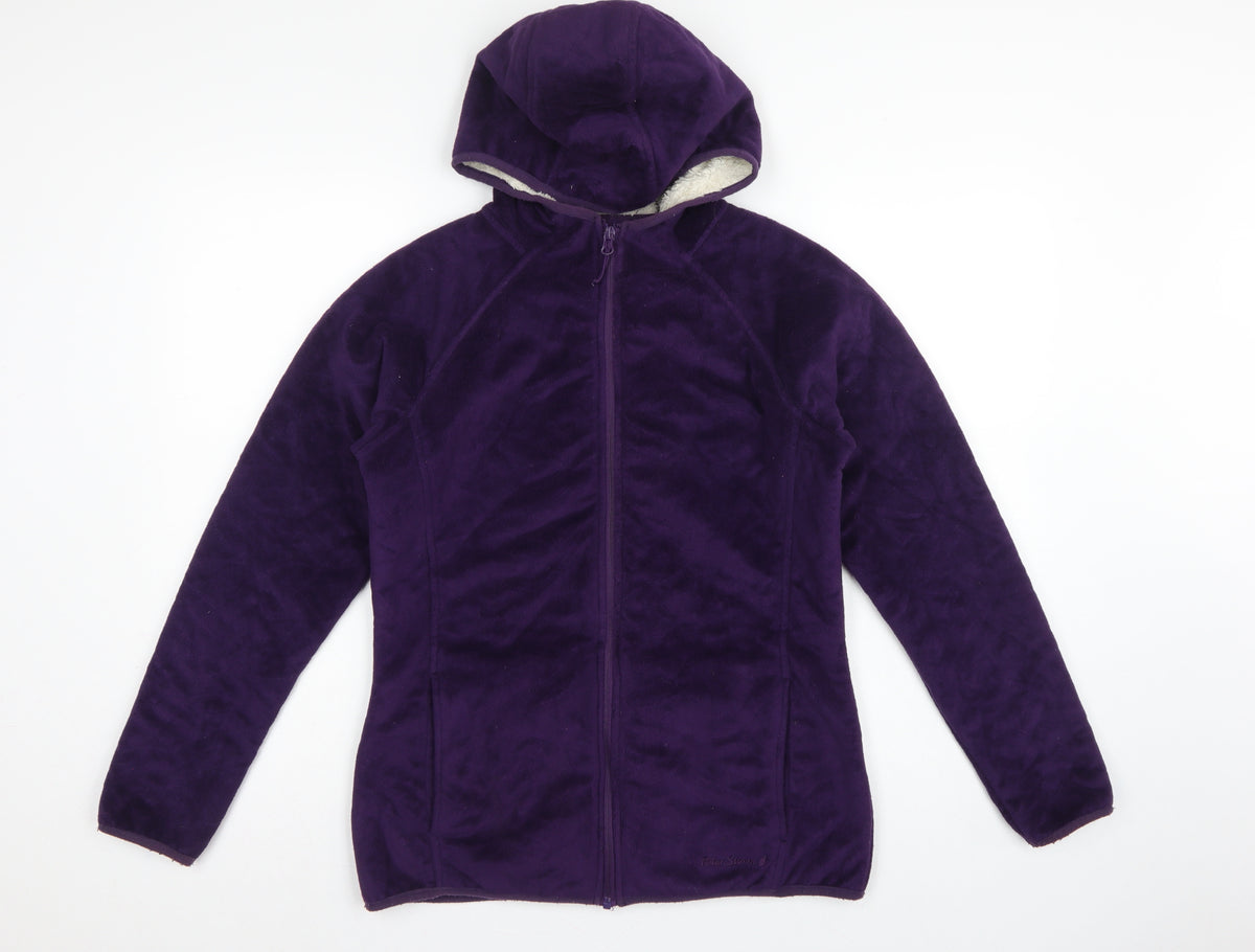 Peter Storm Women’s Purple Size 12 Hooded Full Zip Fleece Jacket