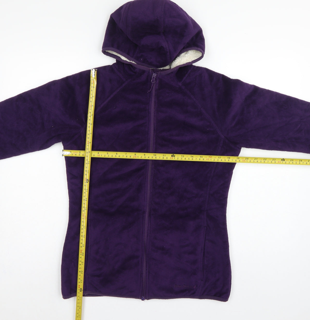 Peter Storm Women’s Purple Size 12 Hooded Full Zip Fleece Jacket