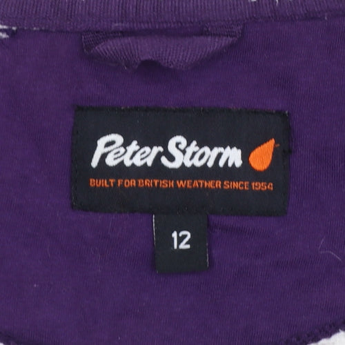 Peter Storm Women’s Purple Size 12 Hooded Full Zip Fleece Jacket
