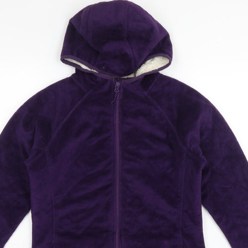 Peter Storm Women’s Purple Size 12 Hooded Full Zip Fleece Jacket