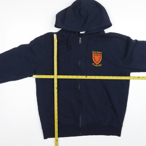 Russell Men's Navy M Peterhouse Cambridge Full Zip Embroidered Hoodie