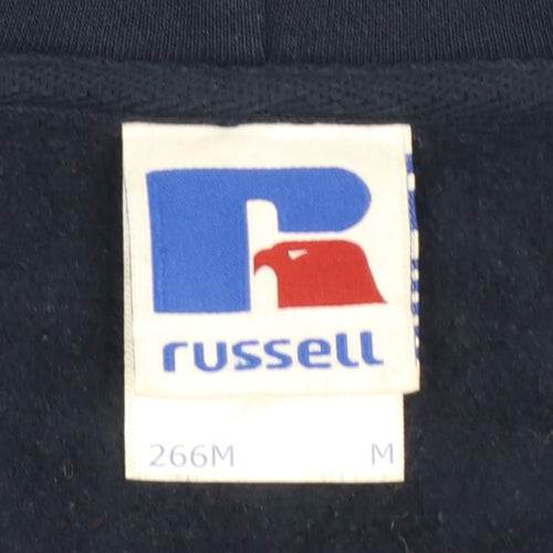 Russell Men's Navy M Peterhouse Cambridge Full Zip Embroidered Hoodie