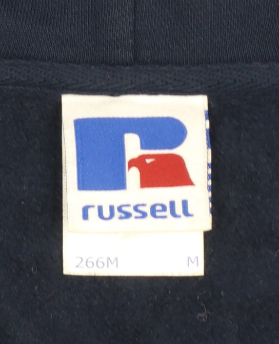 Russell Men's Navy M Peterhouse Cambridge Full Zip Embroidered Hoodie