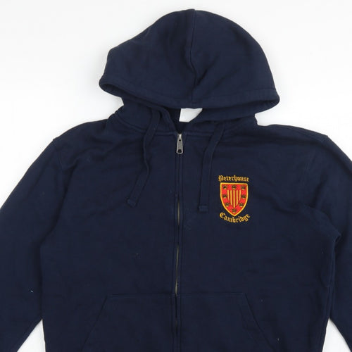 Russell Men's Navy M Peterhouse Cambridge Full Zip Embroidered Hoodie