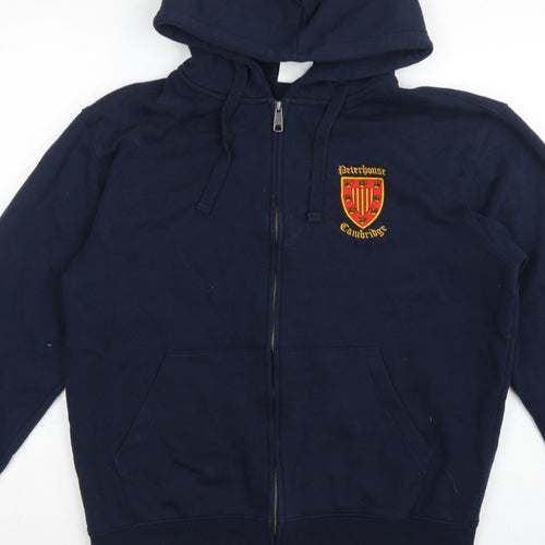Russell Men's Navy M Peterhouse Cambridge Full Zip Embroidered Hoodie