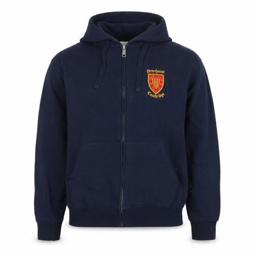 Russell Men's Navy M Peterhouse Cambridge Full Zip Embroidered Hoodie