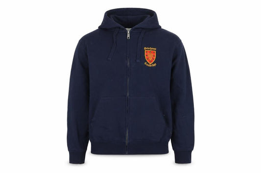 Russell Men's Navy M Peterhouse Cambridge Full Zip Embroidered Hoodie