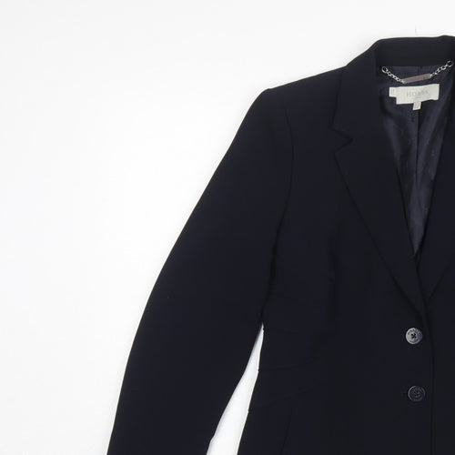 Hobbs Women’s Navy Blue UK 12 Tailored Two Button Blazer Jacket
