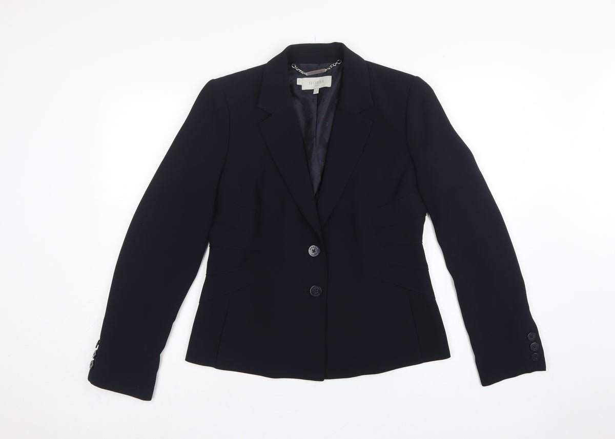 Hobbs Women’s Navy Blue UK 12 Tailored Two Button Blazer Jacket