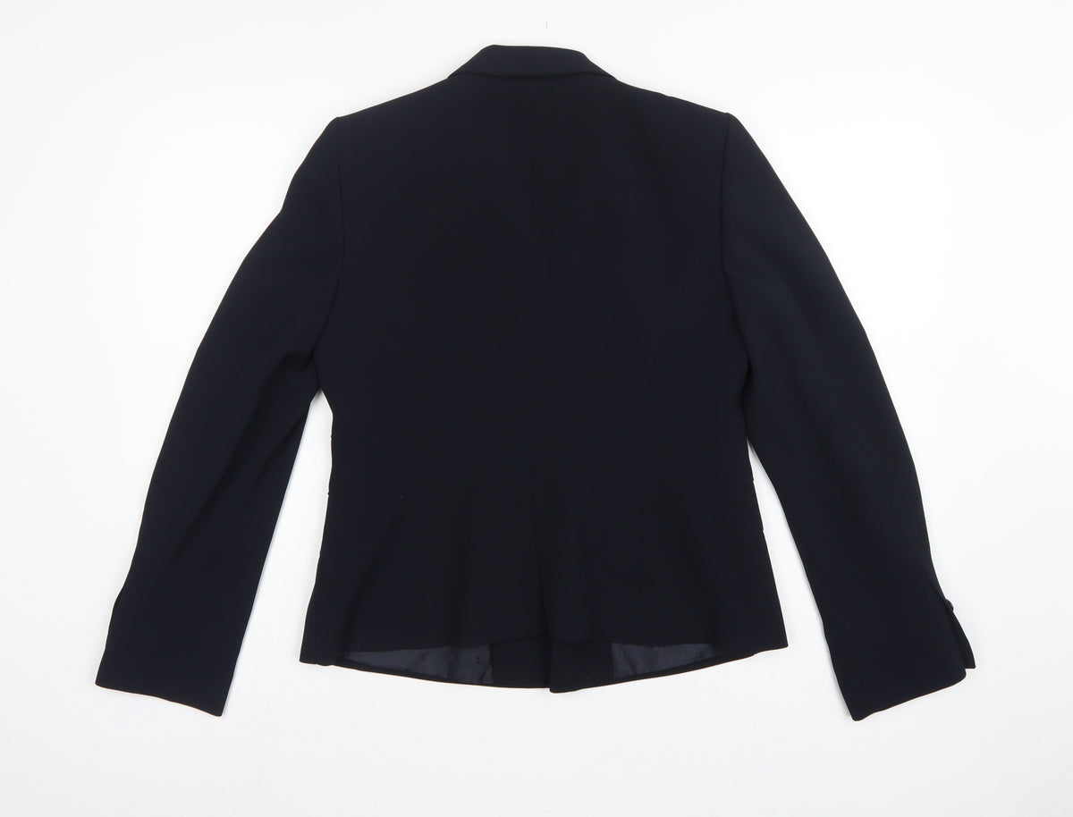 Hobbs Women’s Navy Blue UK 12 Tailored Two Button Blazer Jacket