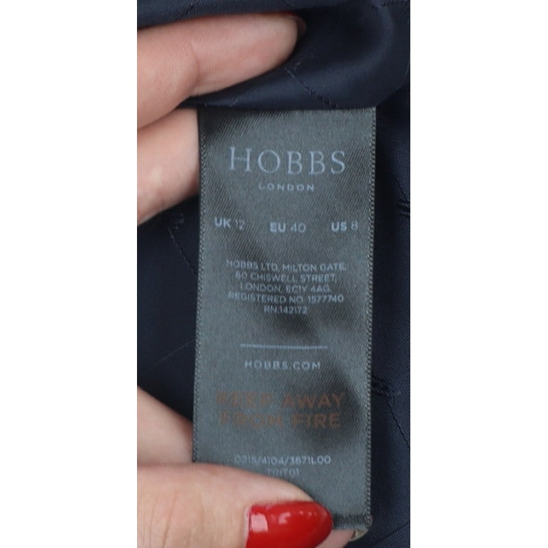 Hobbs Women’s Navy Blue UK 12 Tailored Two Button Blazer Jacket
