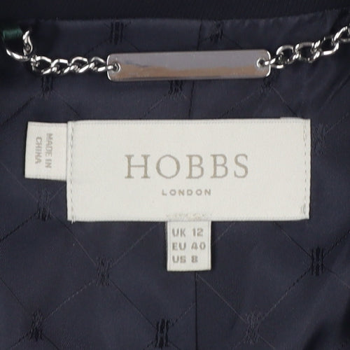 Hobbs Women’s Navy Blue UK 12 Tailored Two Button Blazer Jacket