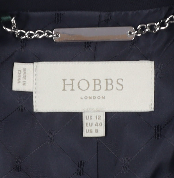 Hobbs Women’s Navy Blue UK 12 Tailored Two Button Blazer Jacket