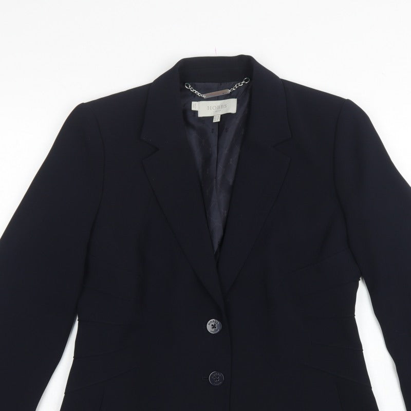 Hobbs Women’s Navy Blue UK 12 Tailored Two Button Blazer Jacket