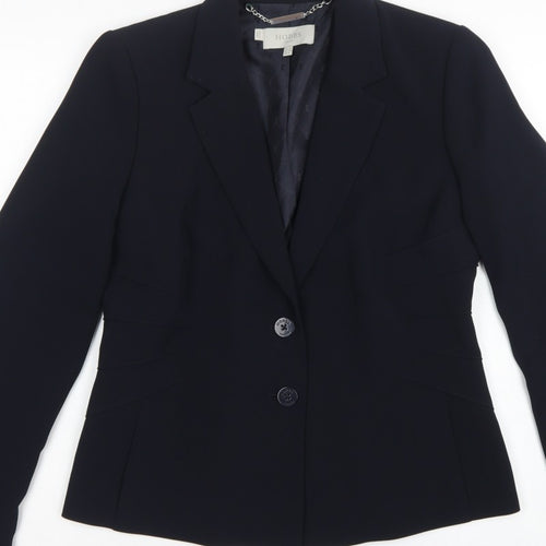 Hobbs Women’s Navy Blue UK 12 Tailored Two Button Blazer Jacket