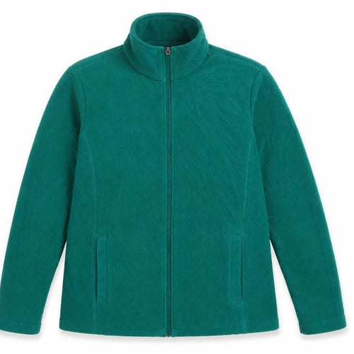 Lands' End Women's Green M Fleece Full Zip Basic Jacket Pockets