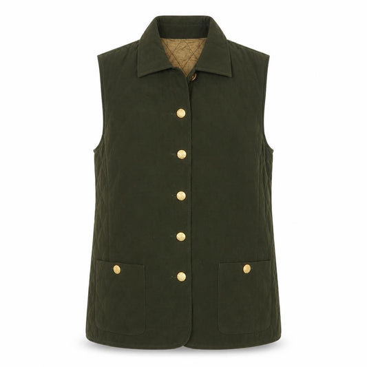 Frankenwälder Women’s Green UK 12 Quilted Padded Waistcoat