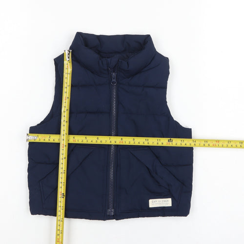 Baby Gap Unisex Baby Blue 18-24 Months Puffer Waistcoat Gilet Padded