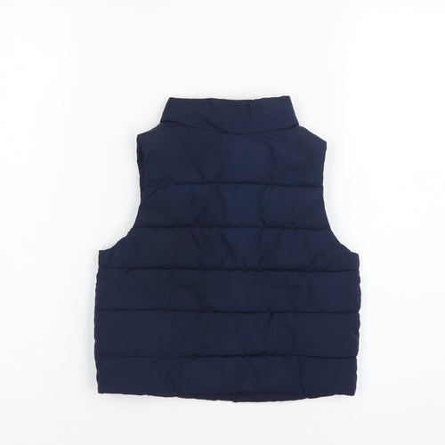 Baby Gap Unisex Baby Blue 18-24 Months Puffer Waistcoat Gilet Padded