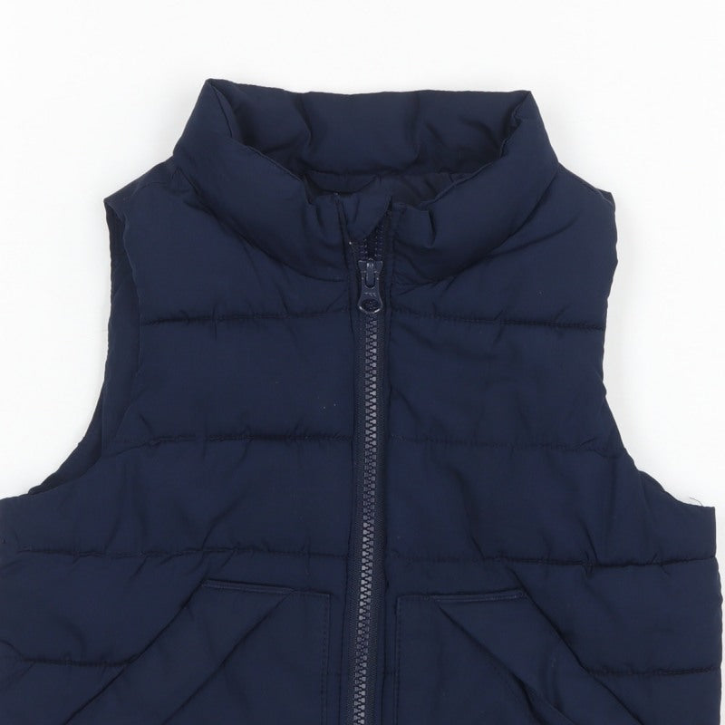 Baby Gap Unisex Baby Blue 18-24 Months Puffer Waistcoat Gilet Padded