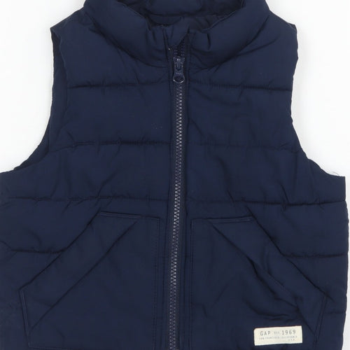 Baby Gap Unisex Baby Blue 18-24 Months Puffer Waistcoat Gilet Padded
