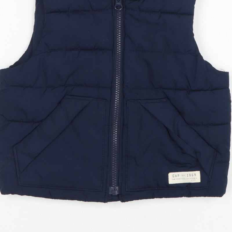 Baby Gap Unisex Baby Blue 18-24 Months Puffer Waistcoat Gilet Padded