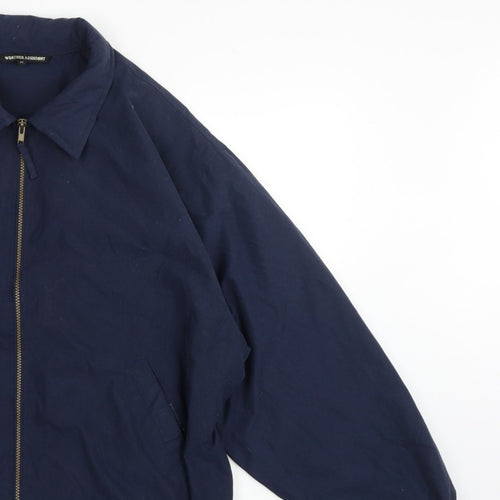 St Bernard Men's Blue Medium Basic Zip Jacket Weather Resistant