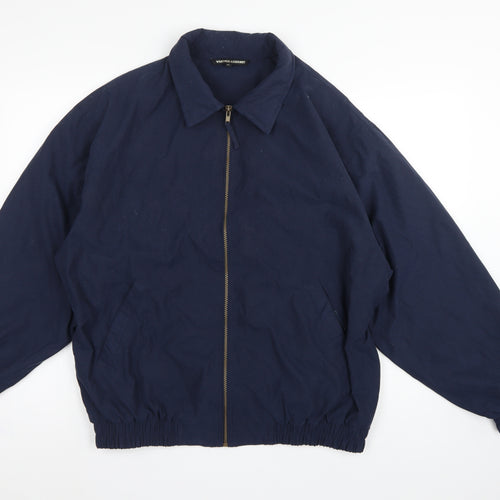 St Bernard Men's Blue Medium Basic Zip Jacket Weather Resistant