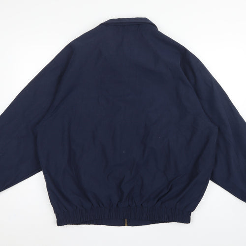 St Bernard Men's Blue Medium Basic Zip Jacket Weather Resistant