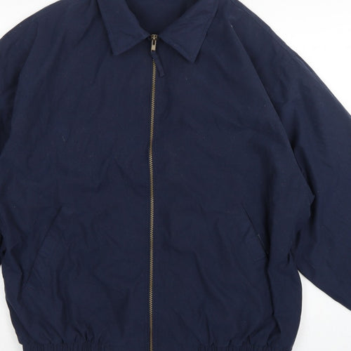 St Bernard Men's Blue Medium Basic Zip Jacket Weather Resistant