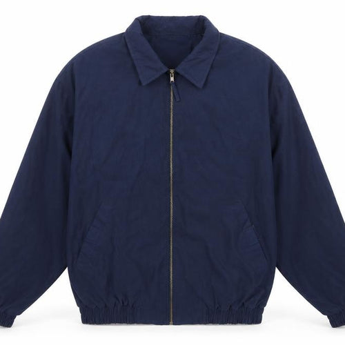 St Bernard Men's Blue Medium Basic Zip Jacket Weather Resistant