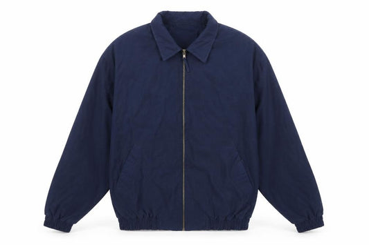 St Bernard Men's Blue Medium Basic Zip Jacket Weather Resistant