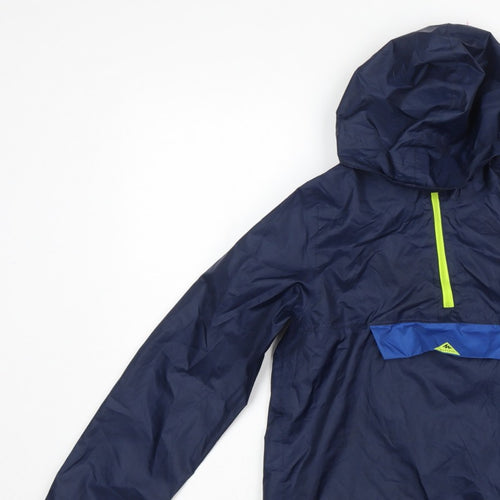 Quechua Boys Blue Hooded 1/4 Zip Anorak Jacket 7-8 Years