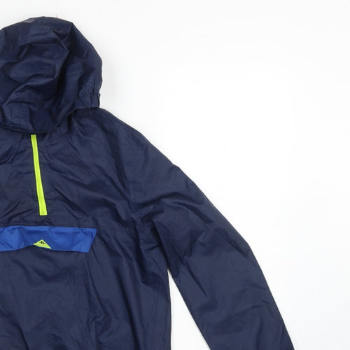 Quechua Boys Blue Hooded 1/4 Zip Anorak Jacket 7-8 Years