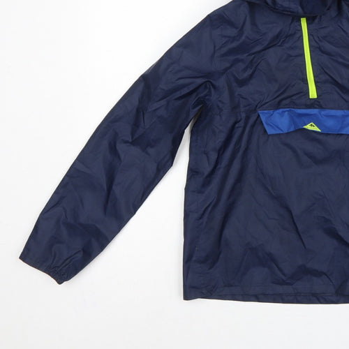 Quechua Boys Blue Hooded 1/4 Zip Anorak Jacket 7-8 Years