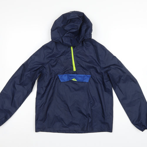 Quechua Boys Blue Hooded 1/4 Zip Anorak Jacket 7-8 Years