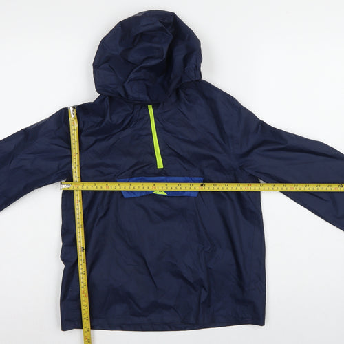 Quechua Boys Blue Hooded 1/4 Zip Anorak Jacket 7-8 Years