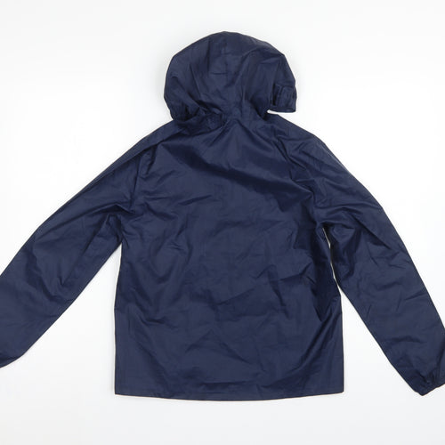 Quechua Boys Blue Hooded 1/4 Zip Anorak Jacket 7-8 Years