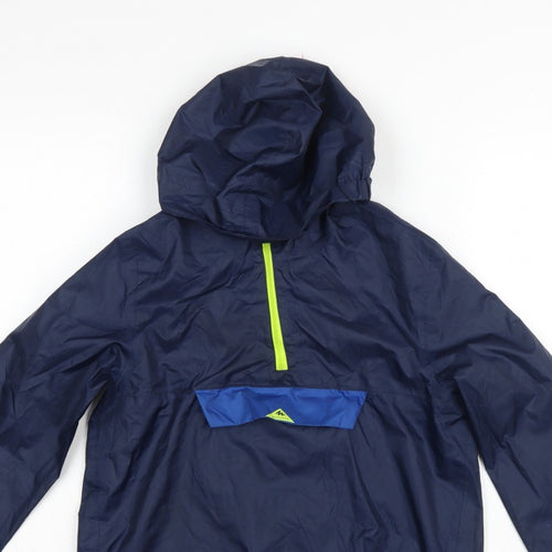 Quechua Boys Blue Hooded 1/4 Zip Anorak Jacket 7-8 Years