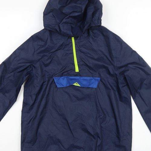 Quechua Boys Blue Hooded 1/4 Zip Anorak Jacket 7-8 Years