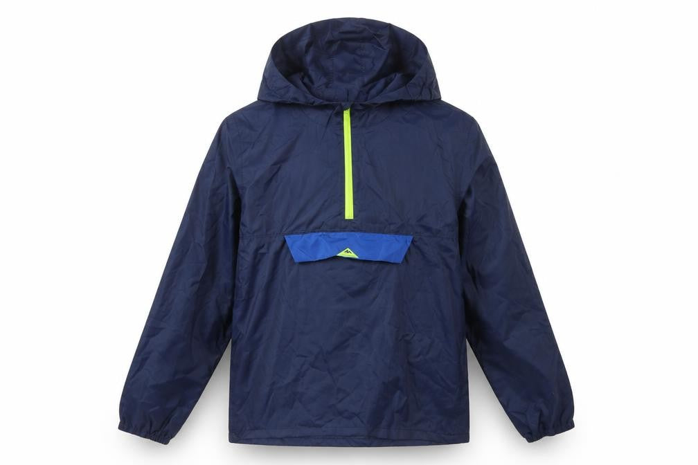 Quechua Boys Blue Hooded 1/4 Zip Anorak Jacket 7-8 Years