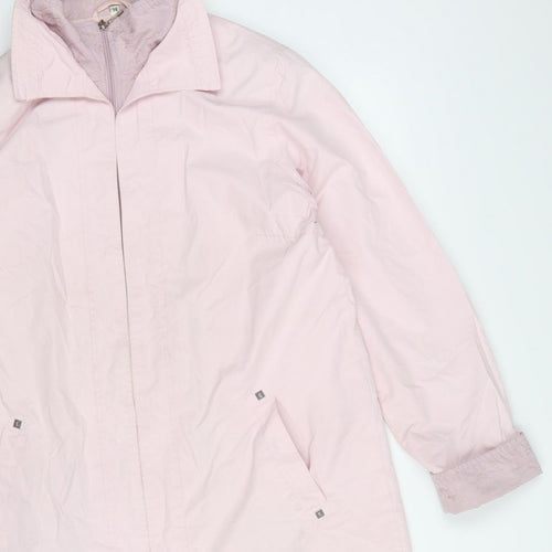 Klass Collection Women Pink Size 14 Mid-Length Zip Jacket