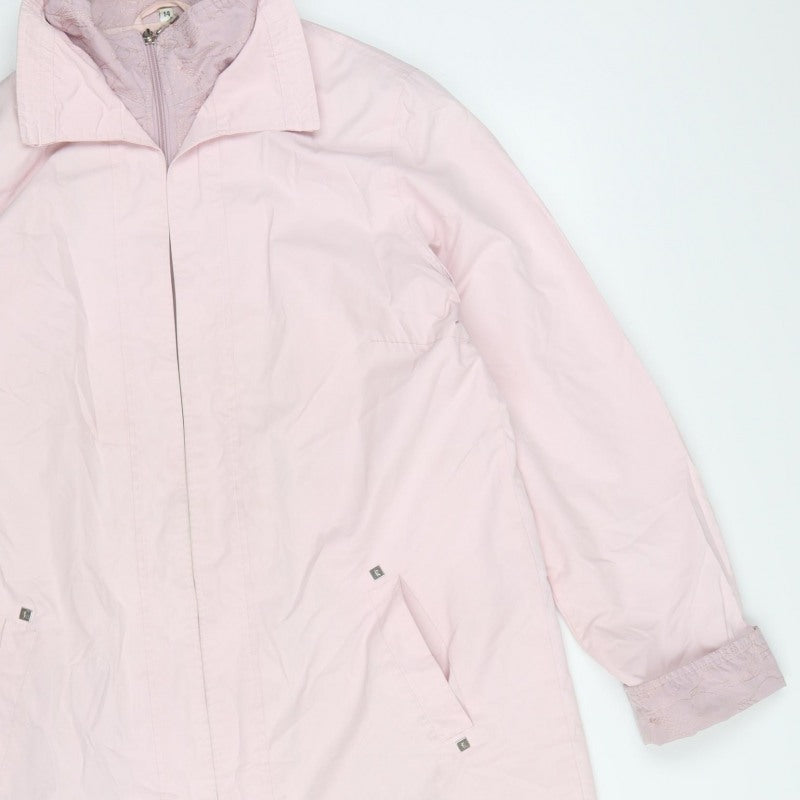 Klass Collection Women Pink Size 14 Mid-Length Zip Jacket