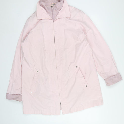 Klass Collection Women Pink Size 14 Mid-Length Zip Jacket