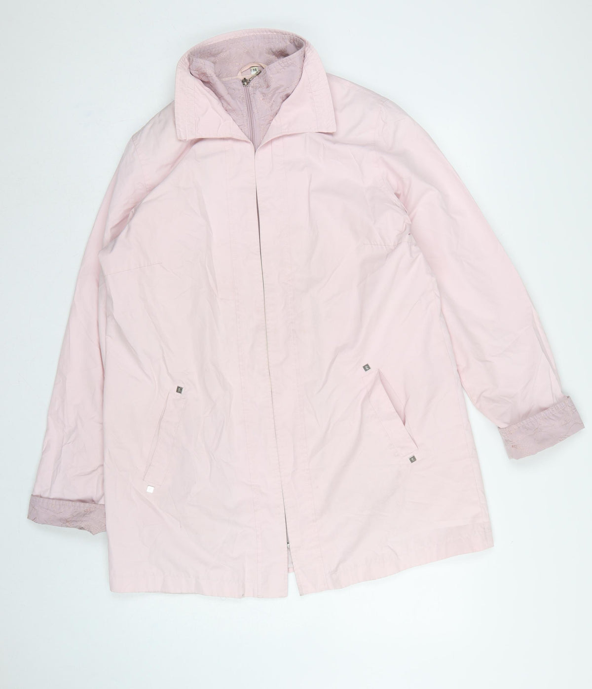 Klass Collection Women Pink Size 14 Mid-Length Zip Jacket