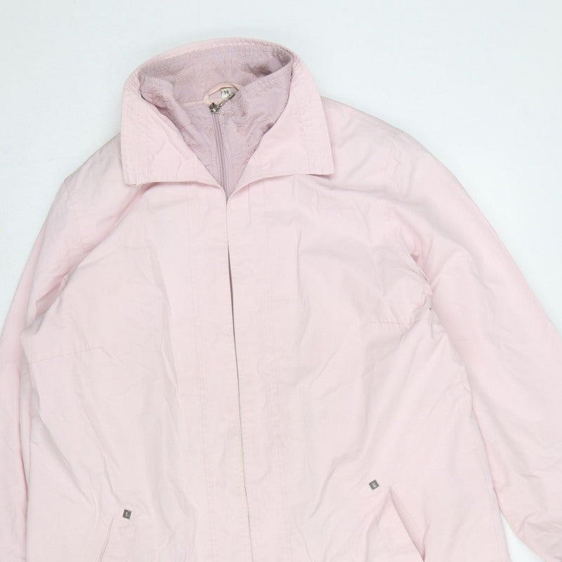 Klass Collection Women Pink Size 14 Mid-Length Zip Jacket