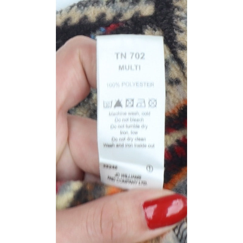 Julipa Women Multicoloured UK 12/14 Fair Isle Fleece Full Zip Jacket