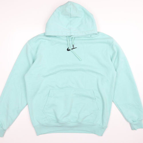 Nike Men’s Mint Green 2XL Pullover Hoodie Logo Cotton Pocket Sports