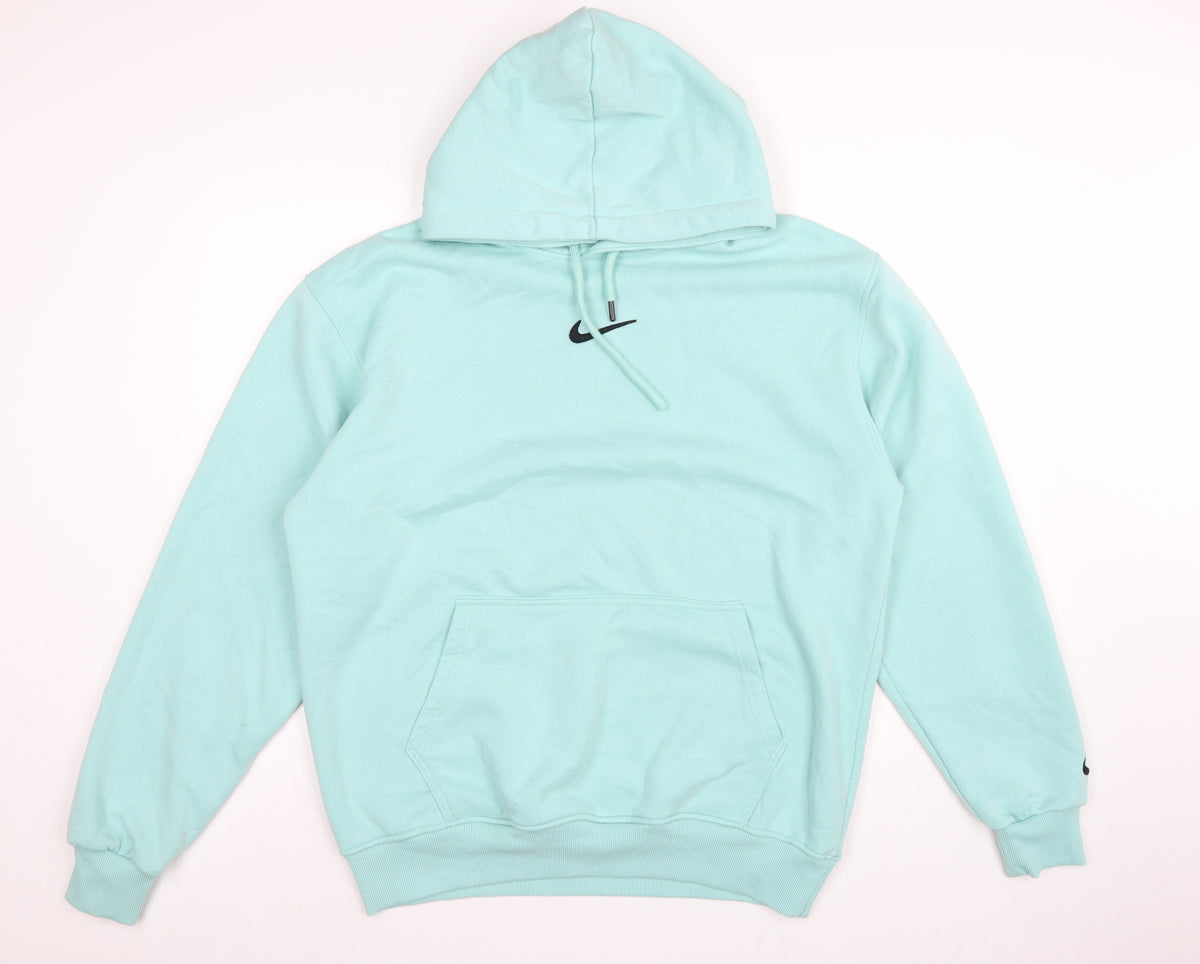 Nike Men’s Mint Green 2XL Pullover Hoodie Logo Cotton Pocket Sports